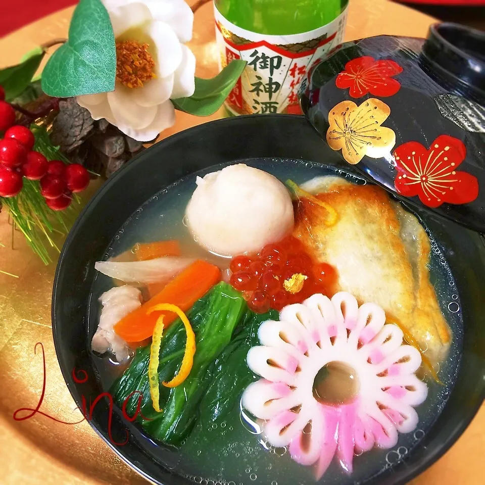 Snapdishの料理写真:☆★滋養&旨みたっぷり★☆野菜と鶏、一番出汁のお雑煮★☆|event_cookingさん