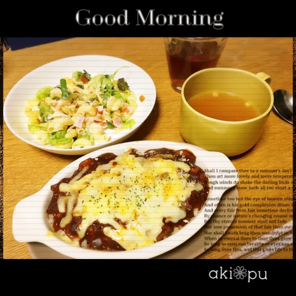 Snapdishの料理写真:本日の朝ごはん。|aki_puさん