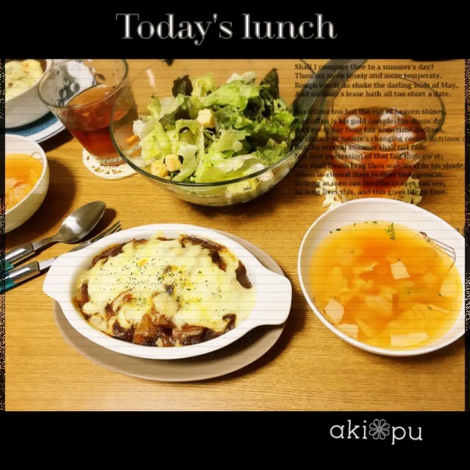 Snapdishの料理写真:本日の昼ごはん。|aki_puさん