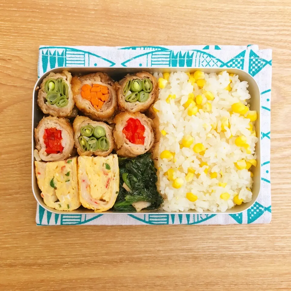 Snapdishの料理写真:とうもろこしご飯弁当|Naoさん