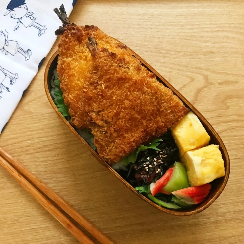 Snapdishの料理写真:アジフライ弁当|Naoさん