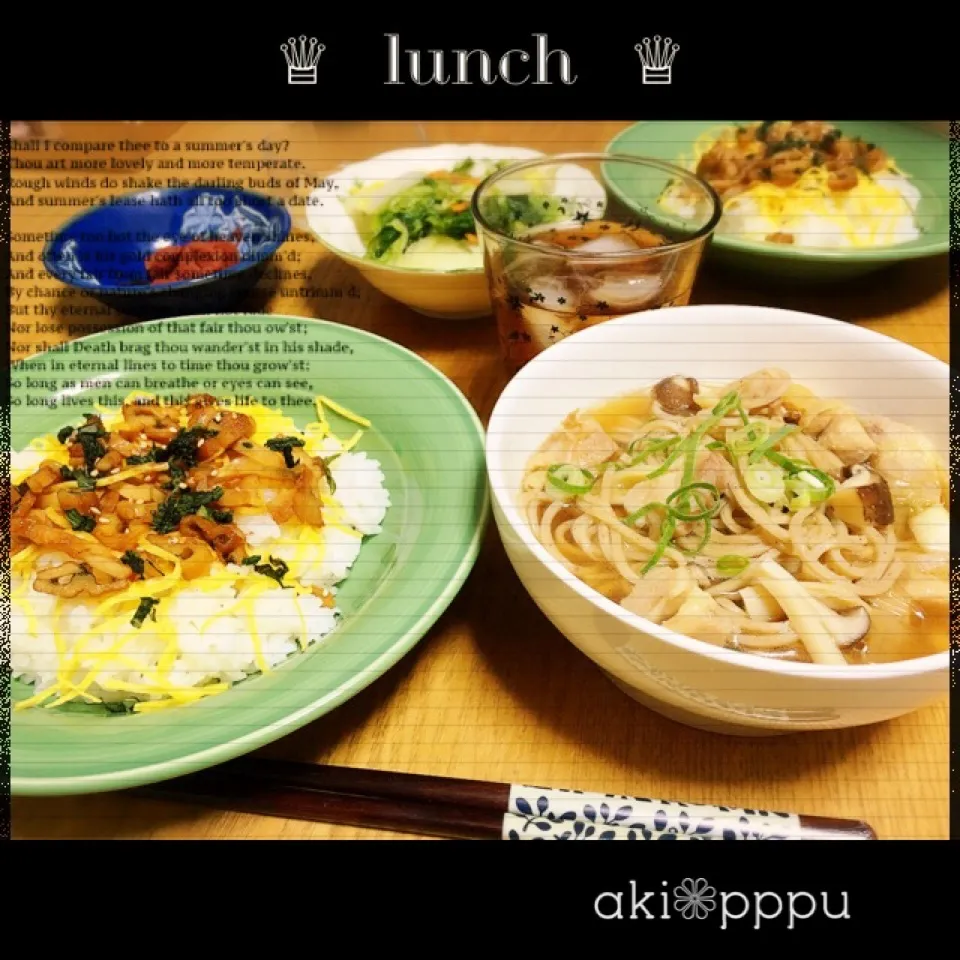 Snapdishの料理写真:本日のお昼ごはん。|aki_puさん