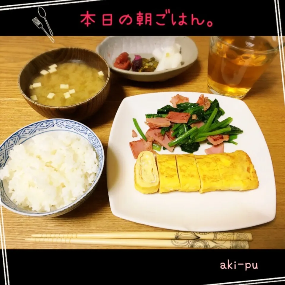 Snapdishの料理写真:本日の朝ごはん。|aki_puさん