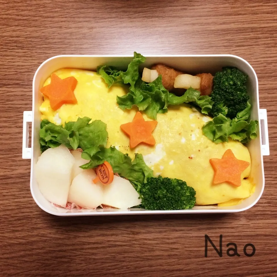 ☆炊飯器でケチャップライスの高1オムライス弁当☆|Naoさん