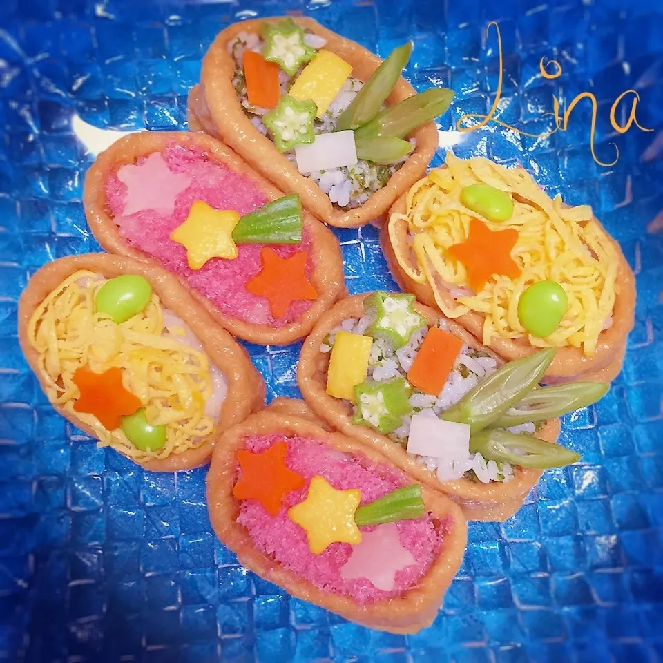 Snapdishの料理写真:☆★☆子どもと作る♪七夕いなり☆★☆|event_cookingさん