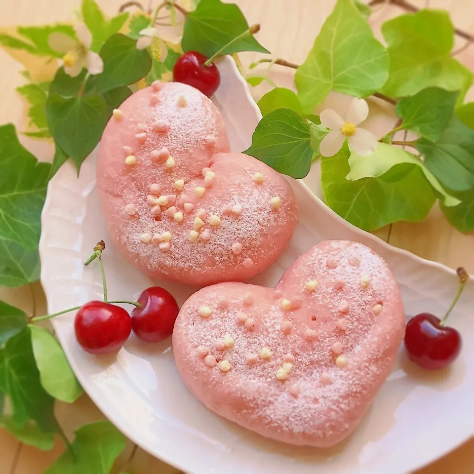 【ピンク研究部】♡ハートのふんわりチョコチップパン♡|event_cookingさん