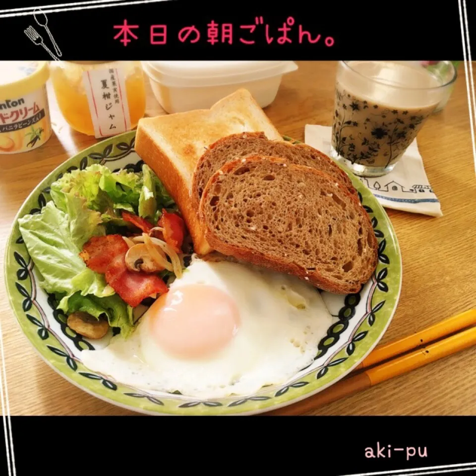 Snapdishの料理写真:本日の朝ごぱん。|aki_puさん