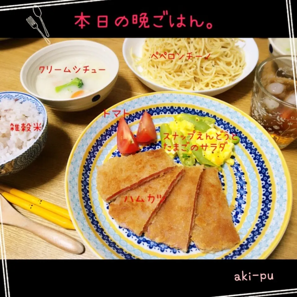 Snapdishの料理写真:本日の晩ごはん。|aki_puさん