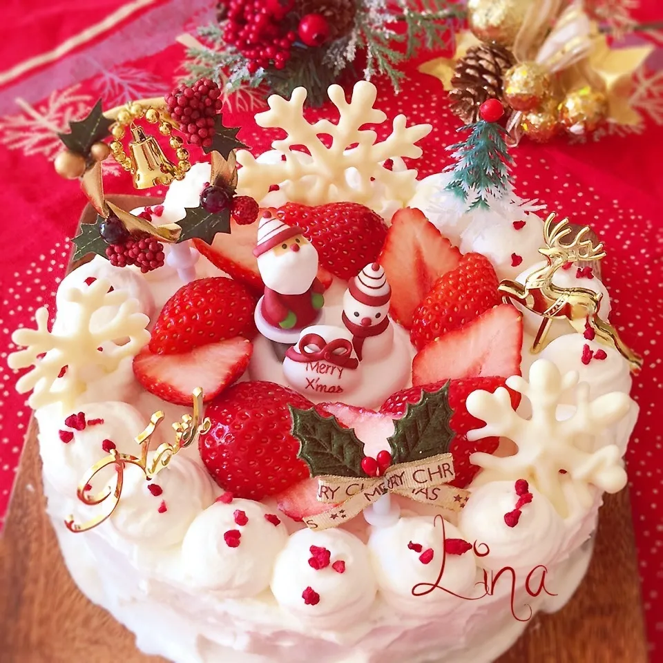 〜☆♪☆Red&White☆♪☆〜Xmasショートケーキ☆|event_cookingさん