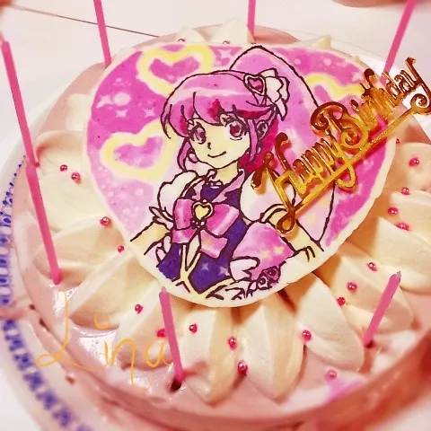 ♡4歳お誕生日ケーキ♡キュアラブリー♡|event_cookingさん