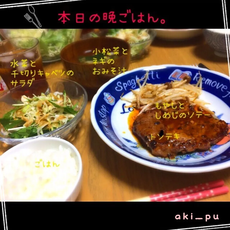 Snapdishの料理写真:本日の晩ごはん。|aki_puさん