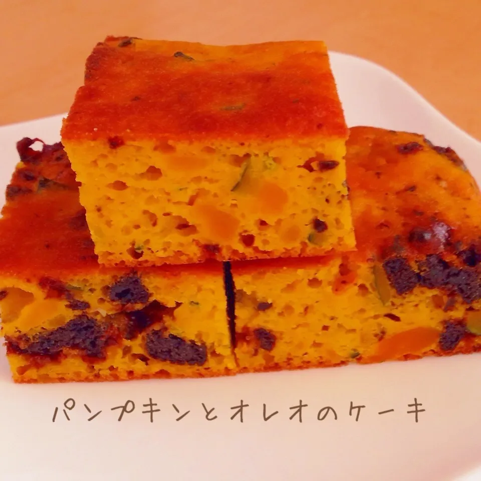 パンプキンとオレオのケーキ|白のパンダさん