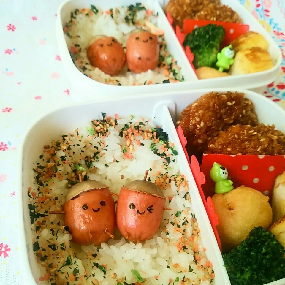 コロコロフランクでドングリくん弁当|ゆかりんさん