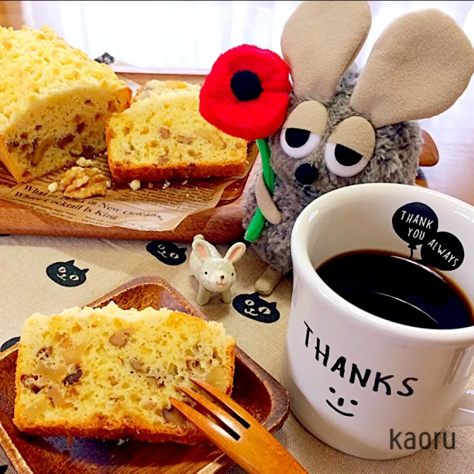 メイプル胡桃クランブル乗せパウンドケーキ♪|かおちゃんさん