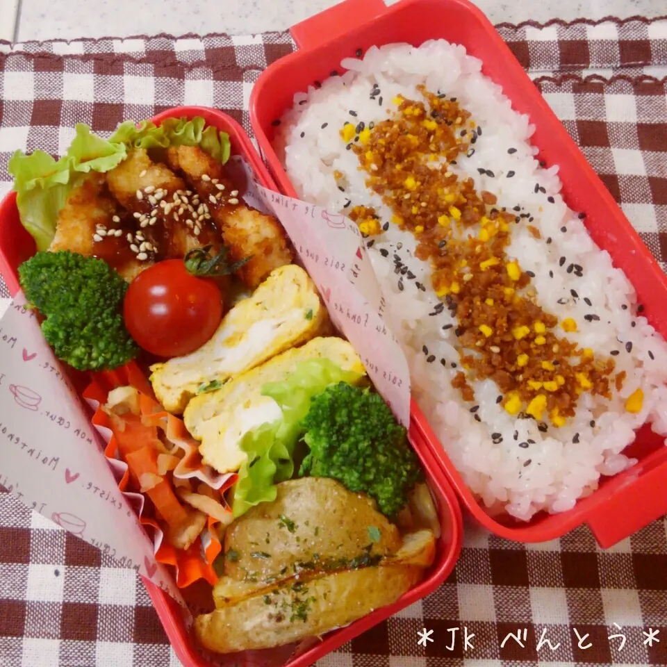 本日のJK 弁当💙ササミフライ(^^)|miho**さん