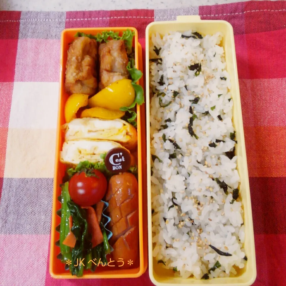 ☆本日のJK 弁当☆唐揚げ☺|miho**さん