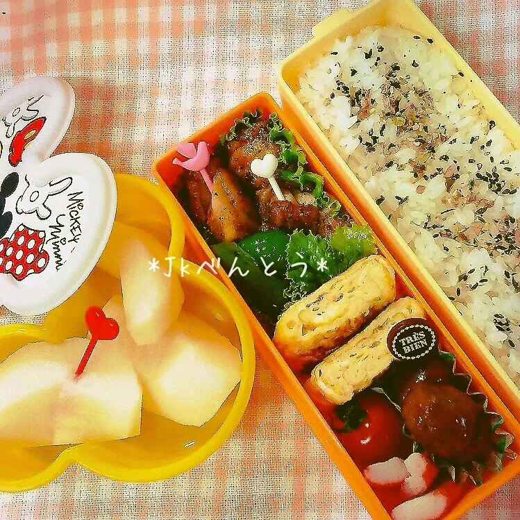 Snapdishの料理写真:今日のお弁当＊p(^^)qﾁｷﾝｿﾃｰ＊|miho**さん