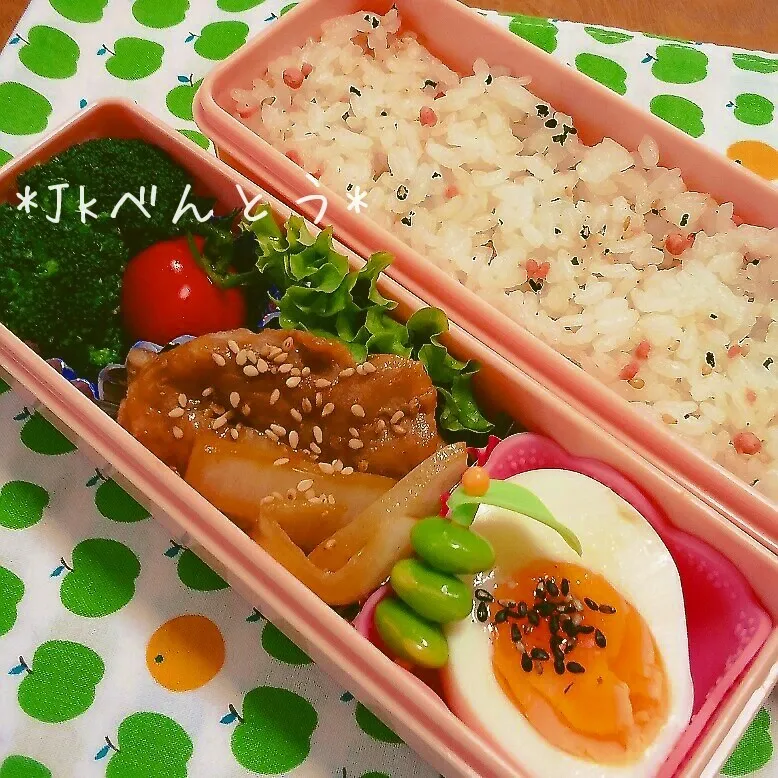 本日のお弁当☆生姜焼き(^-^)/|miho**さん