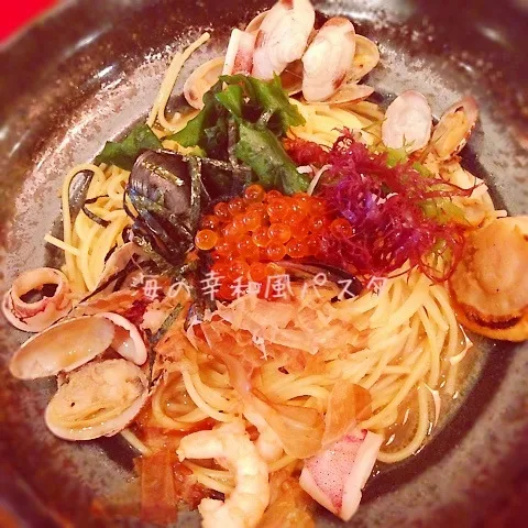 Snapdishの料理写真:海の幸和風パスタ☆外食ですね( ´艸｀)♪|ROSE & ROSEさん