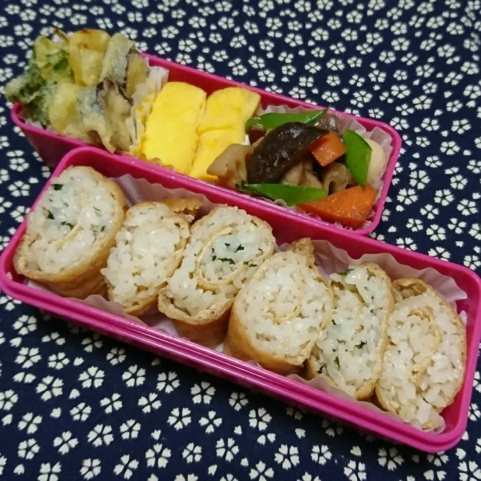 今日のお弁当☆くるくるロールおいなりさん|吉田啓子さん