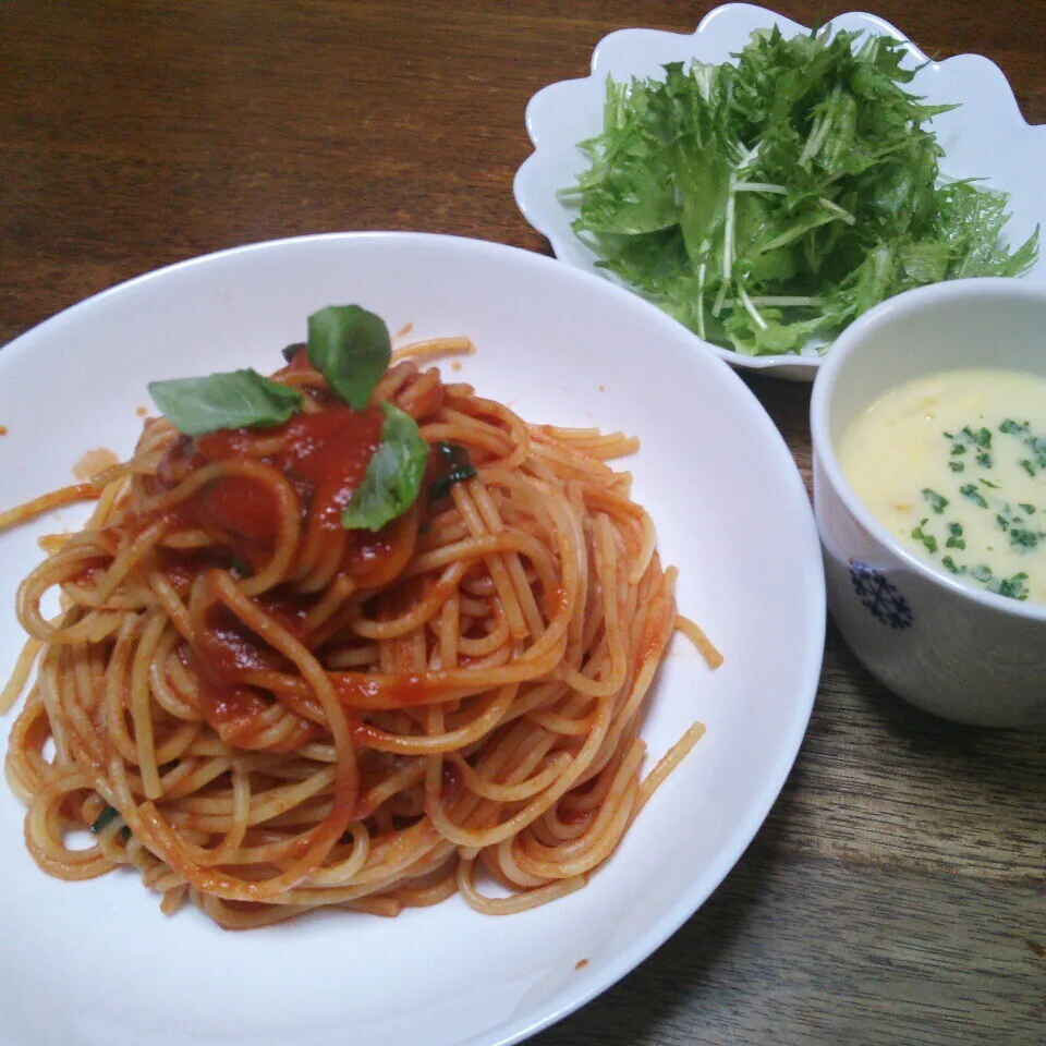 夕ごはん☆トマトソーススパゲッティ|吉田啓子さん