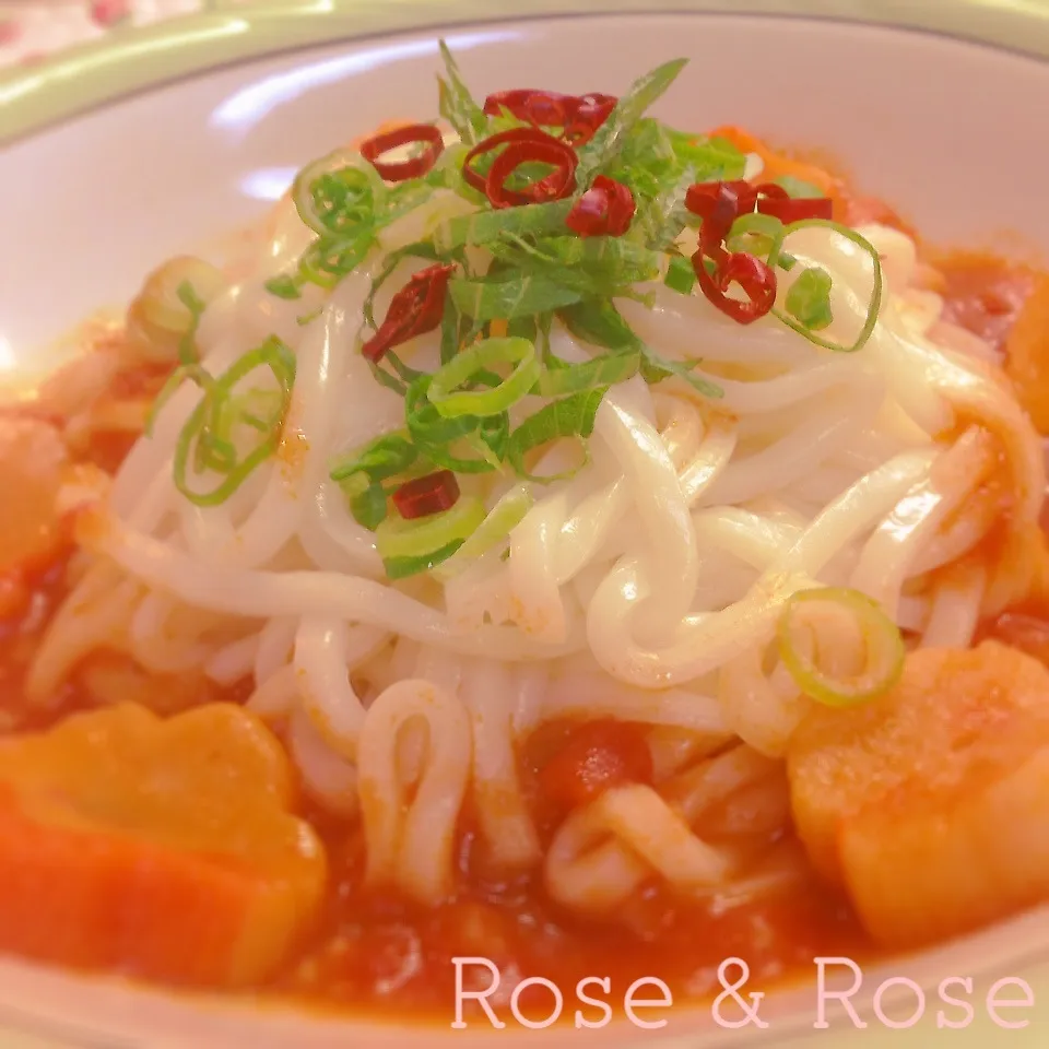 なんちゃってトマトスープパスタうどんなんですけど( ´艸｀)|ROSE & ROSEさん