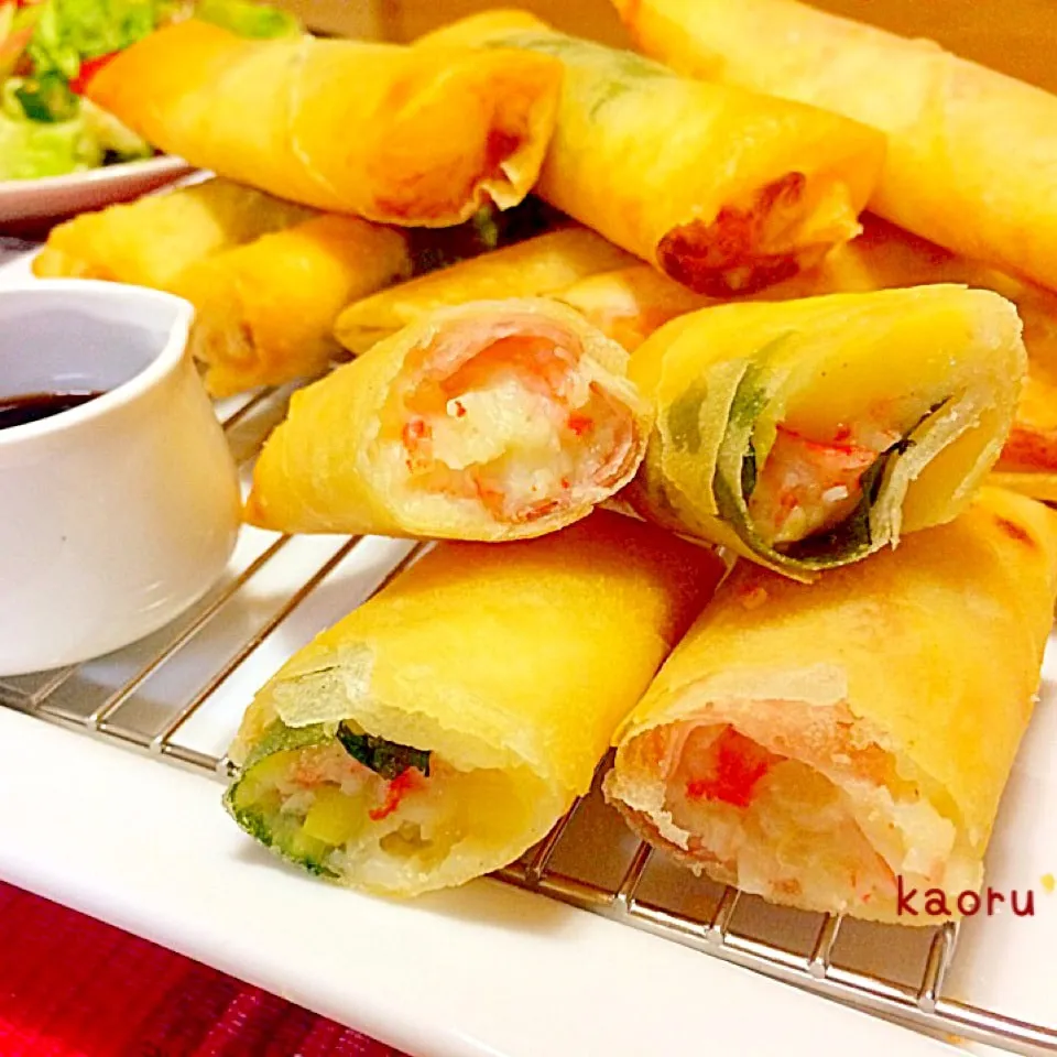 ひろママンの♡カニクリ春巻き♪生ハム＆シソチーズver|かおちゃんさん
