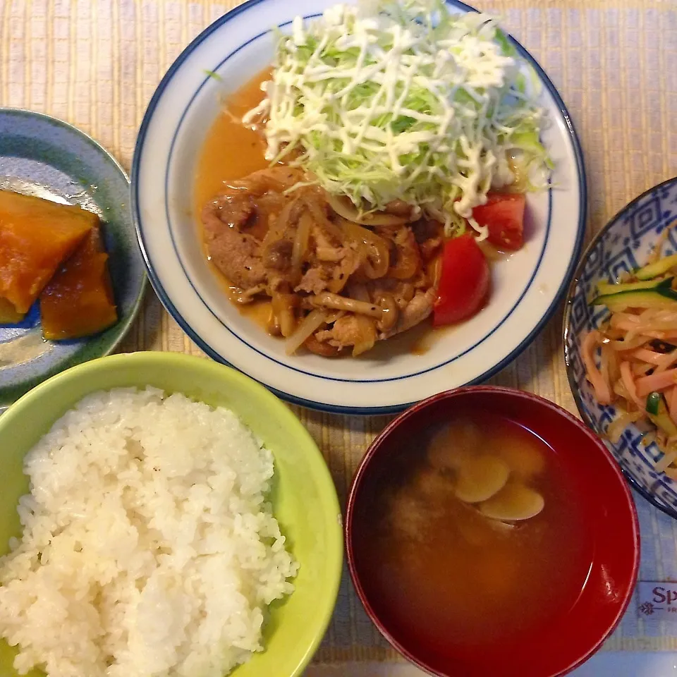 Snapdishの料理写真:残り物でささっと夕食〜☆|♡happyhalloween♡さん