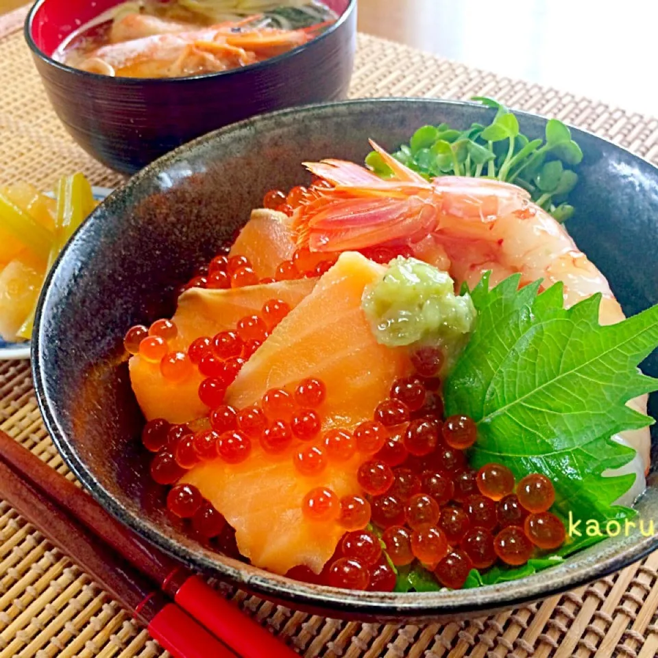 サーモンといくらの海鮮親子丼♪|かおちゃんさん