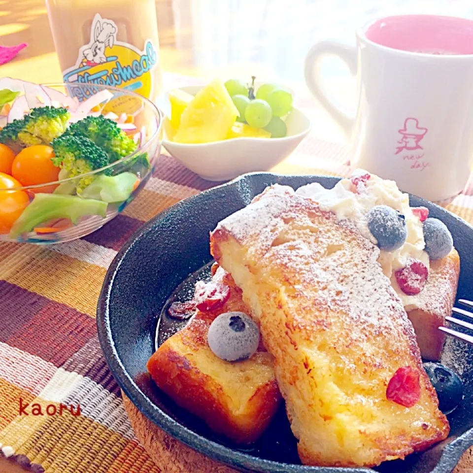 手作り小山食で♡娘と2人フレンチトーストランチ♪|かおちゃんさん