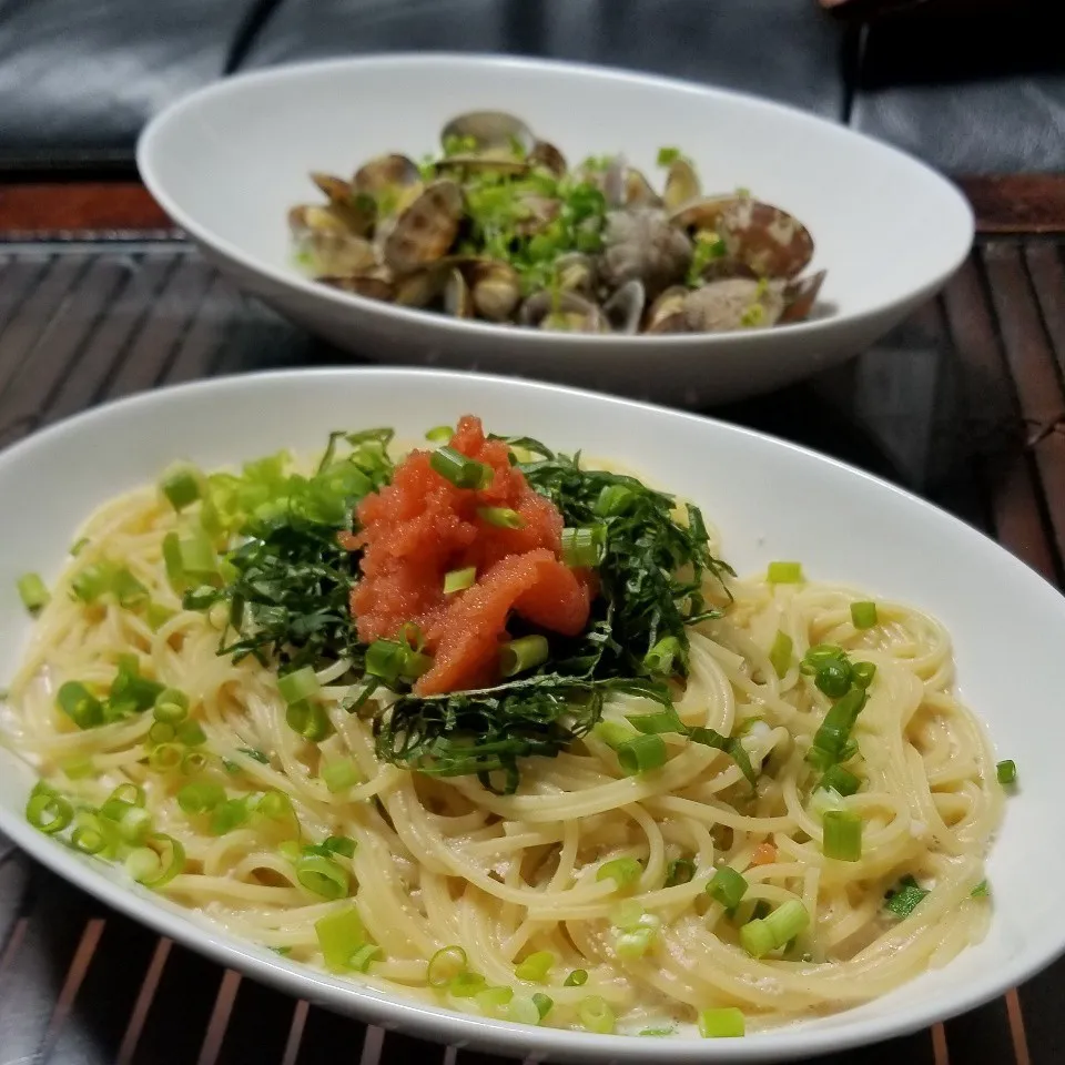 今日は明太子が半額だったので、蒟蒻効果の明太子クリームパスタ|dai.noriさん