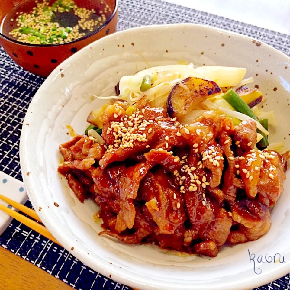 柔らか生ラムジンギスカン丼♪|かおちゃんさん