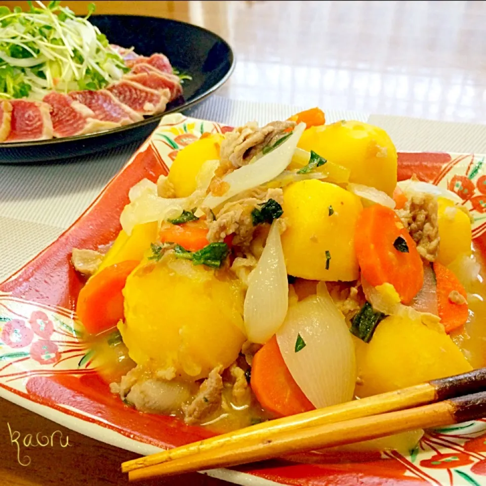 ほっくり爽やか♡梅じそ塩バター肉じゃが♪|かおちゃんさん