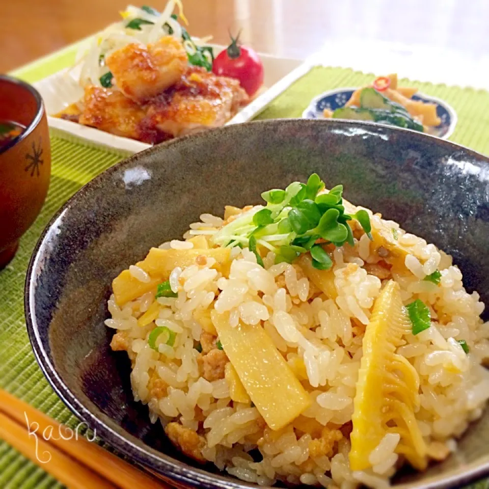 鶏とたけのこの混ぜ御飯♪|かおちゃんさん