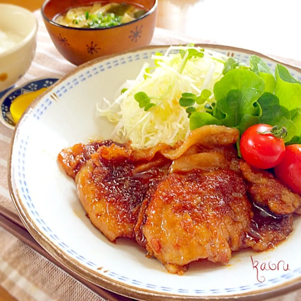 定番♡柔らか生姜焼きランチ♪|かおちゃんさん