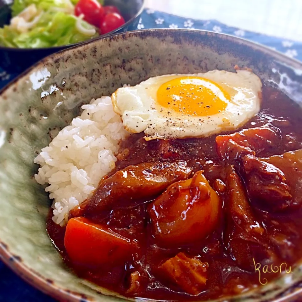 昨日の煮込みリメイク♡簡単牛すじカレー♪|かおちゃんさん