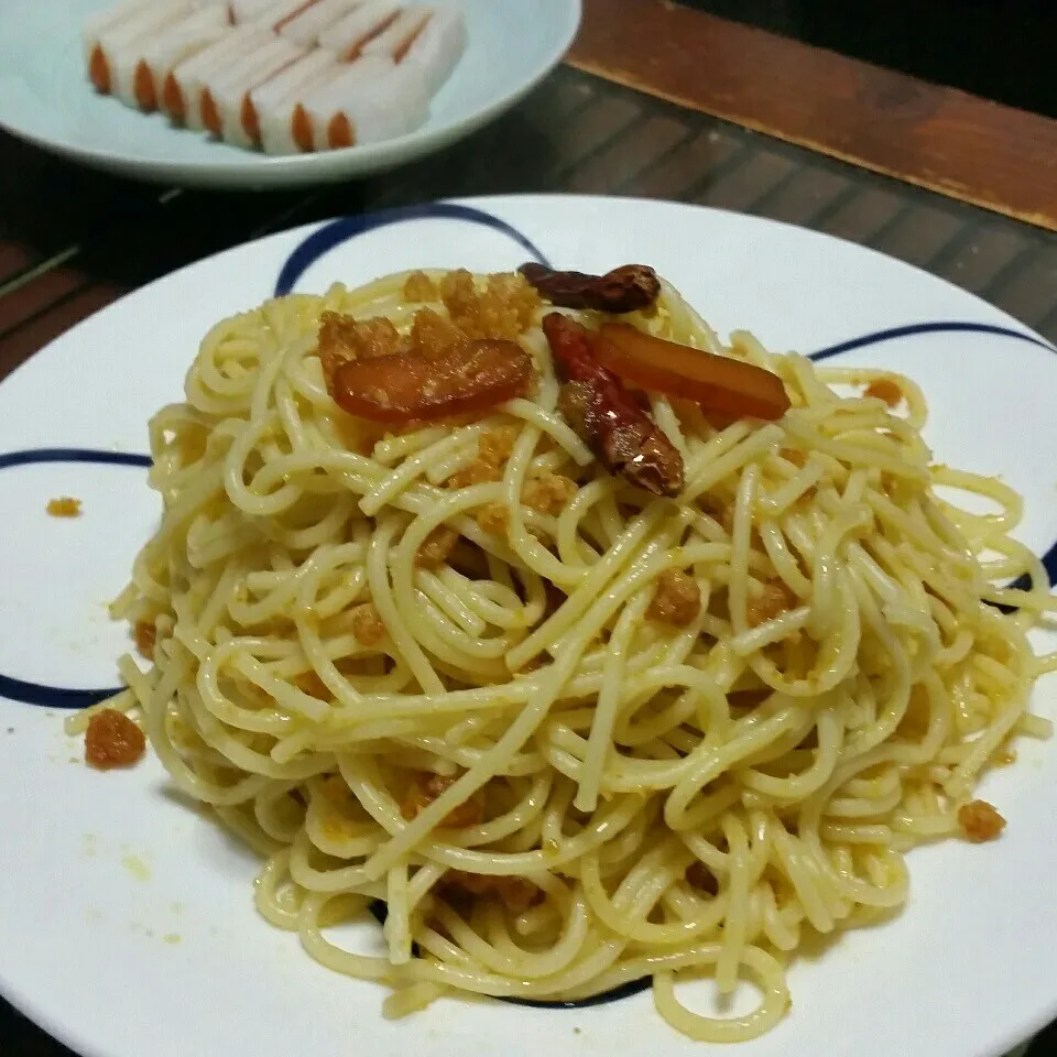 今日の夜ご飯は、からすみパスタ♪(o^O^o)で旨し…♪|dai.noriさん