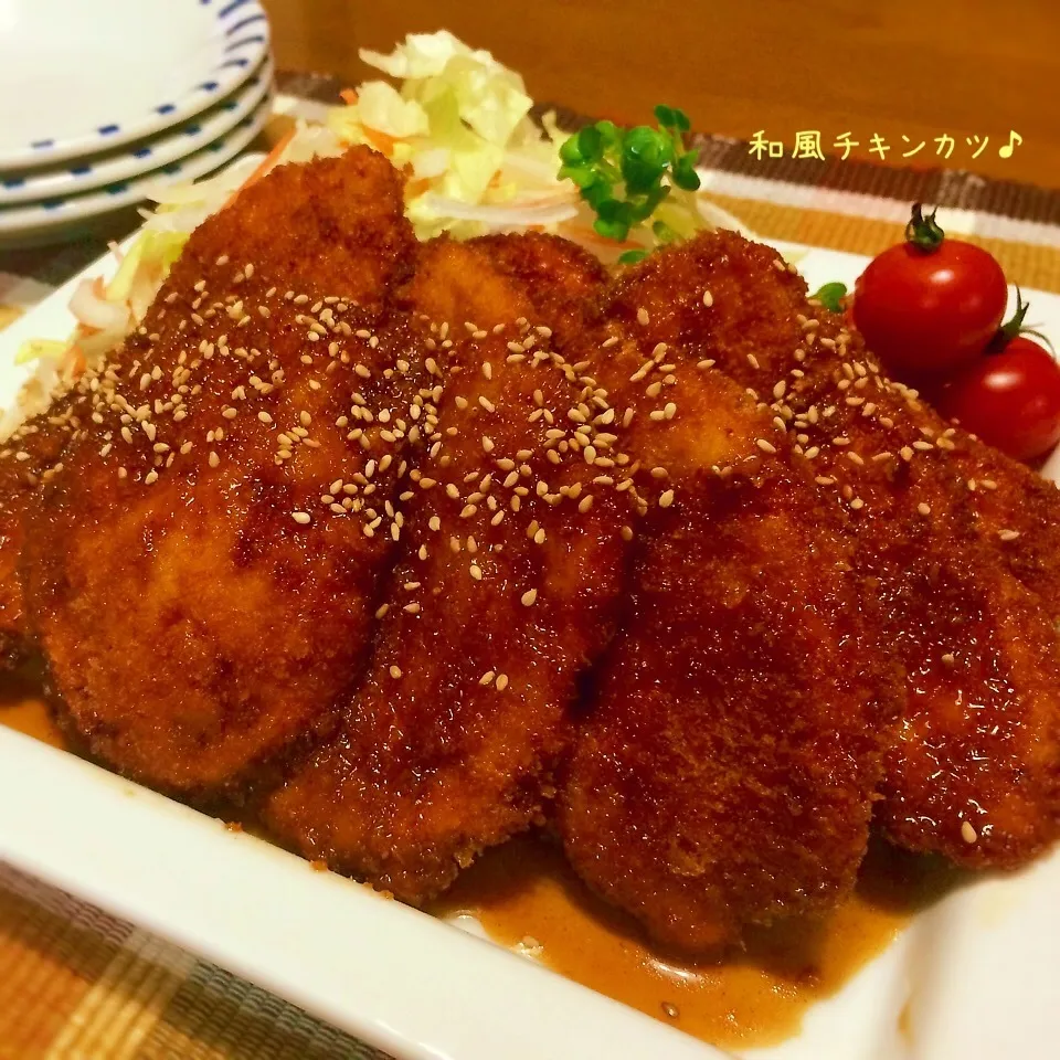 Snapdishの料理写真:オススメ♡めちゃ旨〜和風チキンカツ♪|かおちゃんさん