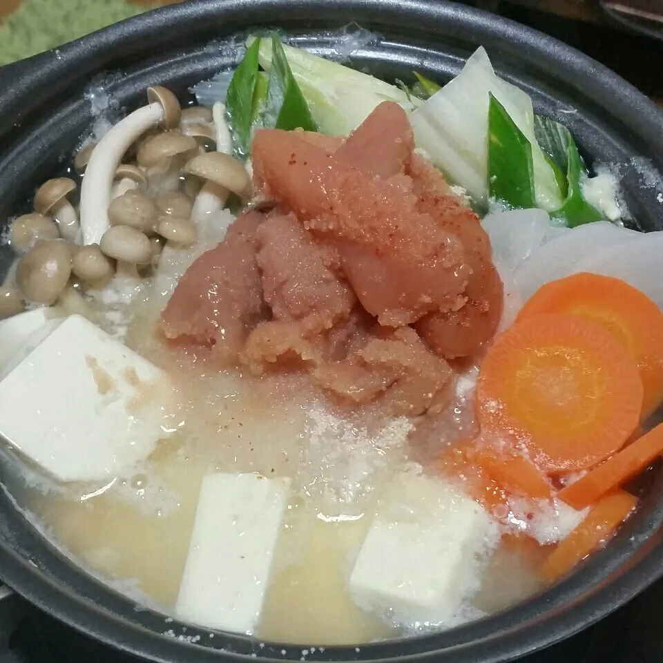 明太子と大根みぞれの白だし鍋🍲|dai.noriさん