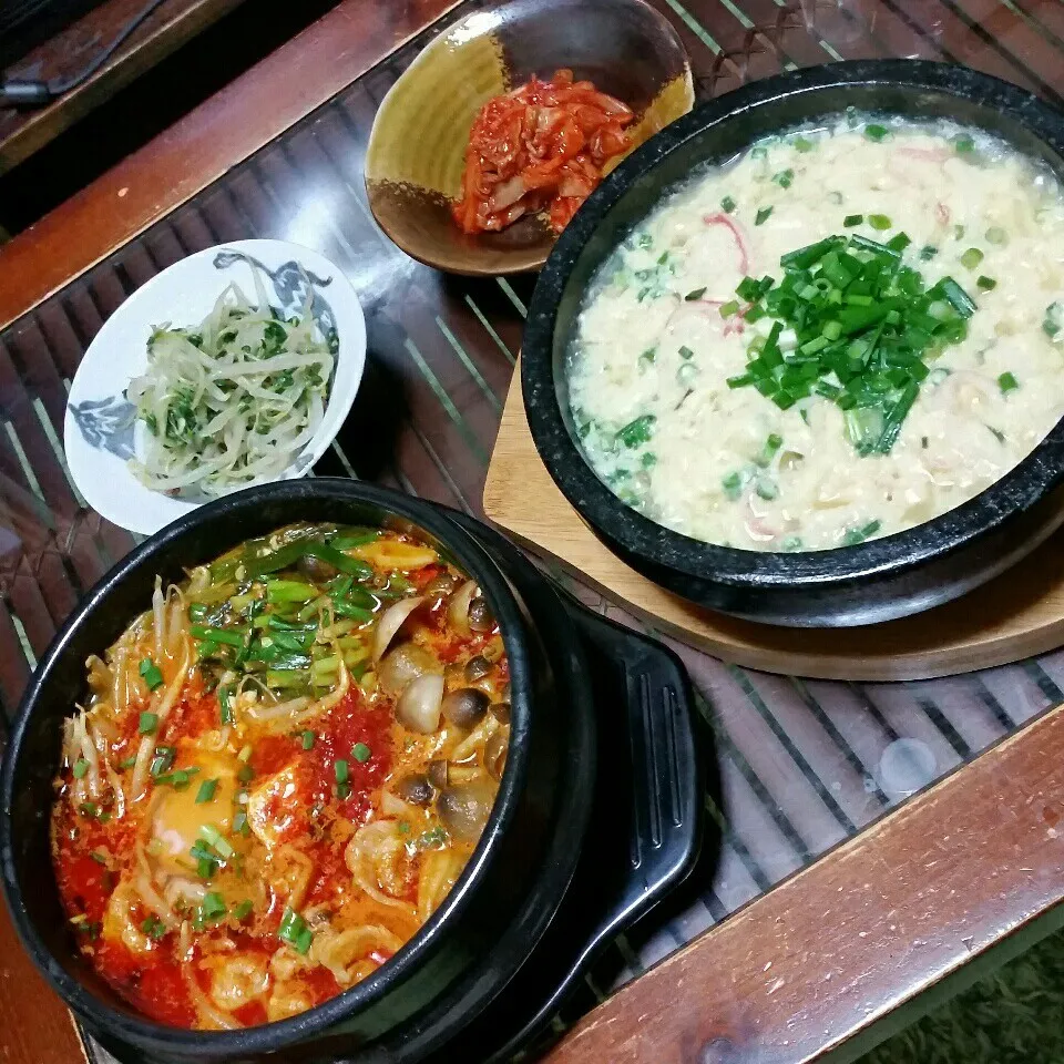 久しぶりの自宅飯は韓国料理にしました✌スンドゥブとケランチム|dai.noriさん