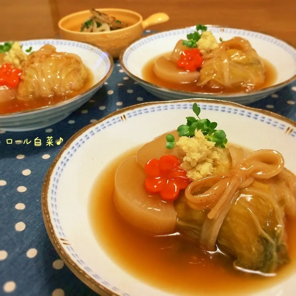 圧力鍋で〜あったかヘルシーロール白菜の生姜餡♪|かおちゃんさん