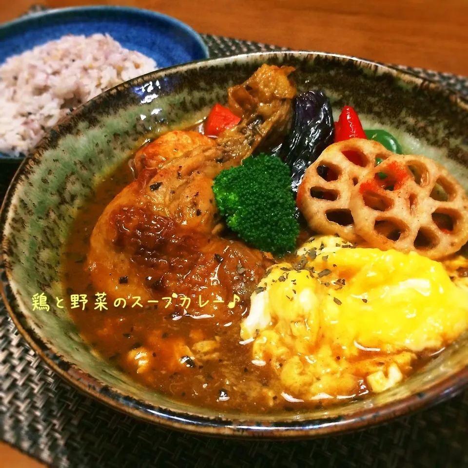 Snapdishの料理写真:北海道から〜絶品‼︎鶏と野菜スープカレー♪|かおちゃんさん