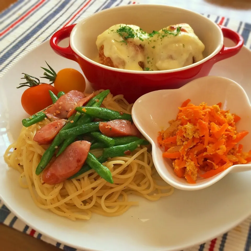 コロッケリメイク〜グラタンandパスタランチ♪|かおちゃんさん