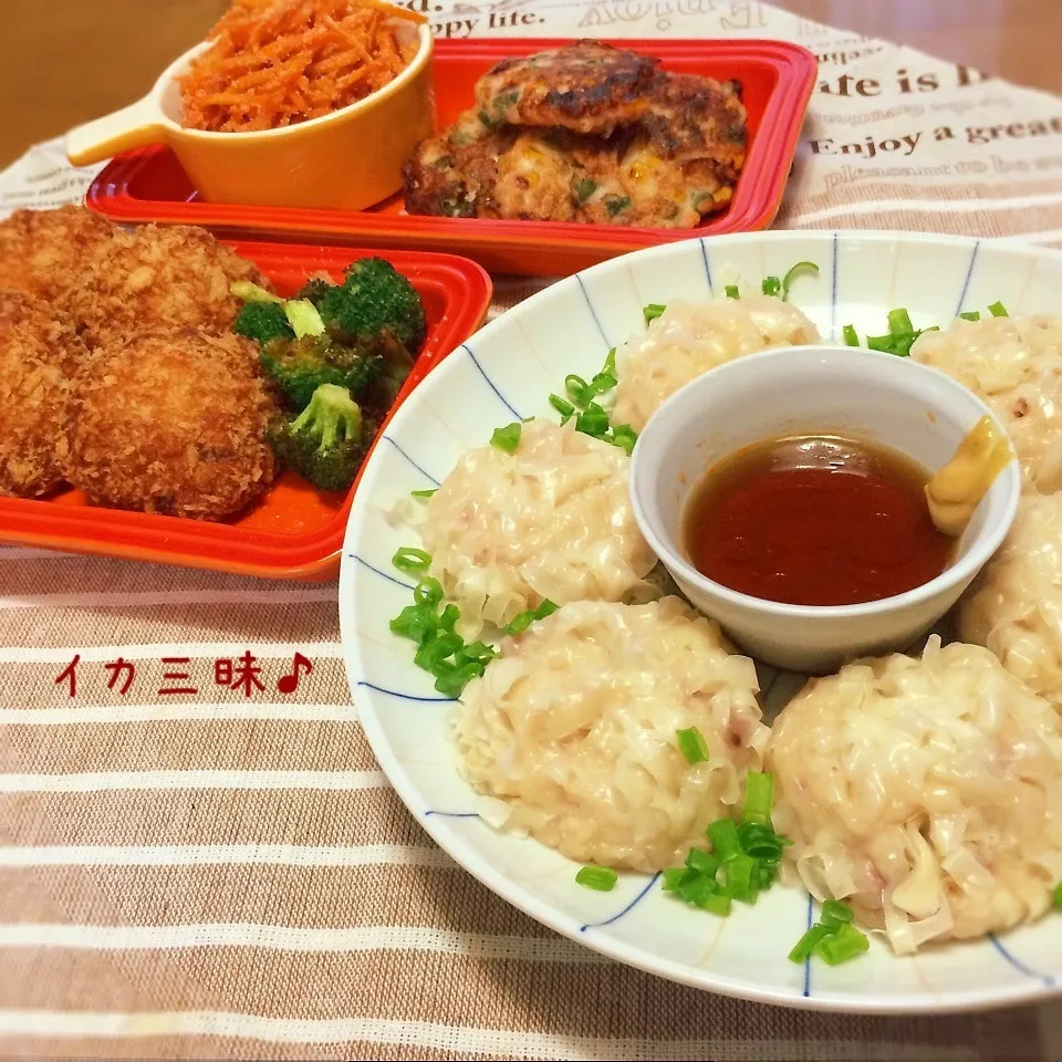 イカ三昧〜イカ焼売、イカメンチ、イカさつま揚げ♪|かおちゃんさん