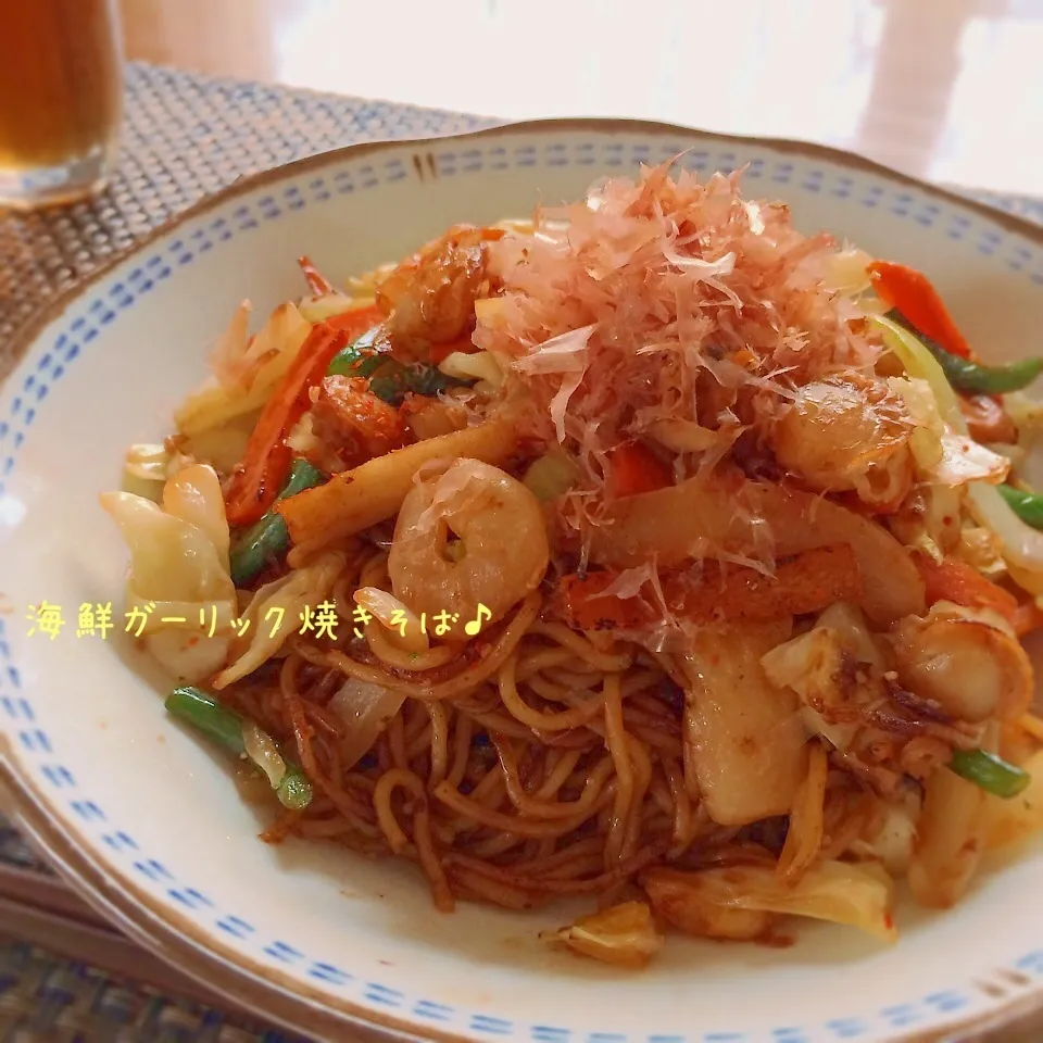 海鮮ガーリック焼きそば♪|かおちゃんさん