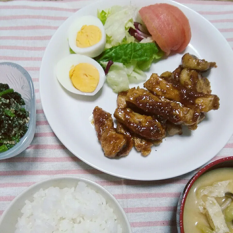 からあげビールさんのにんにく醤油豚ヒレステーキ❤|ちいたんさん