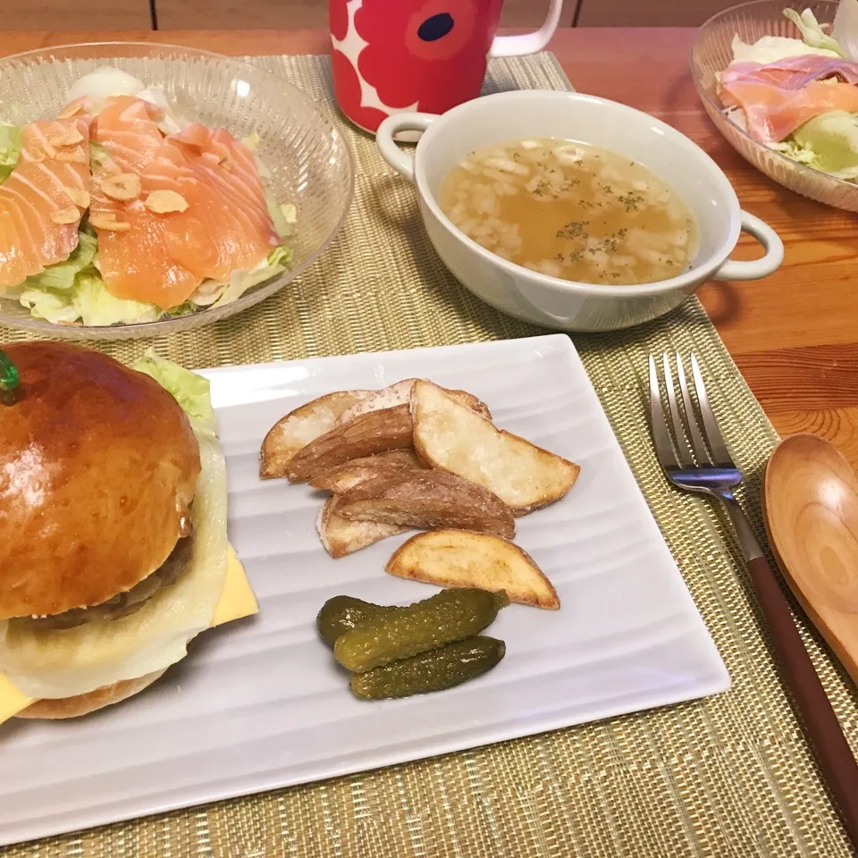 ハンバーガーセット|なちょすけさん