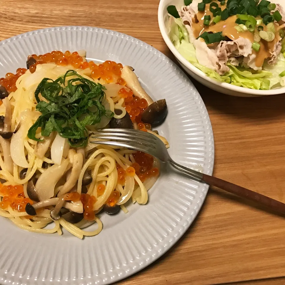 Snapdishの料理写真:パスタセットディナー|なちょすけさん