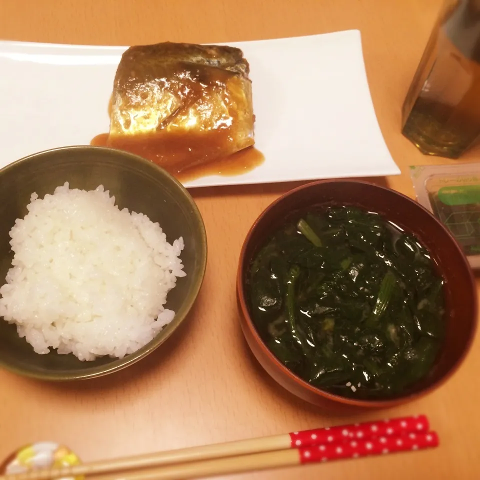 本日はさば味噌定食。|なちょすけさん