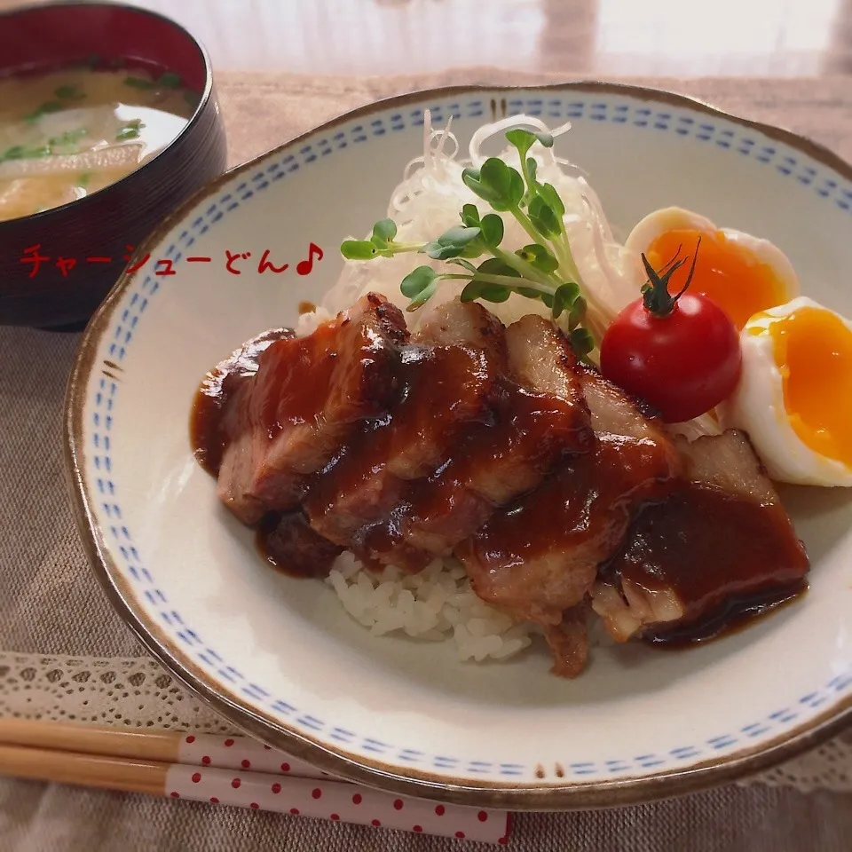 Snapdishの料理写真:大好評！チャーシュー丼♪|かおちゃんさん